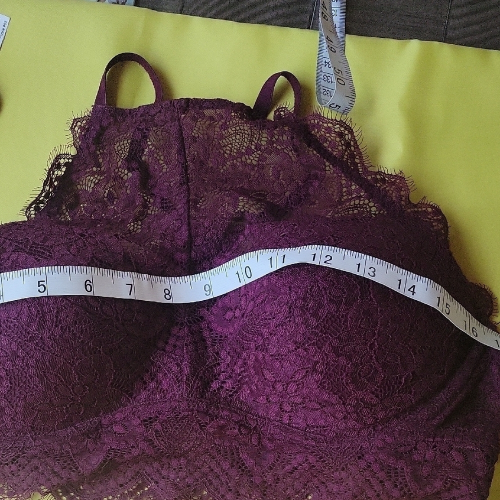 PINK Lace Halter Bralette - Purple Size L(A-C) - Picture 8 of 8